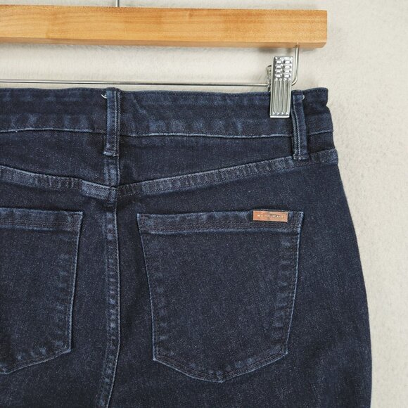 WHBM Jeans Womens 2 Blue The Skinny Flare Leg Dark Wash Mid Rise Casual Denim - Picture 9 of 13